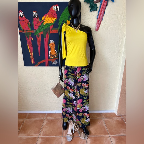 Trina Turk Silk Palazzo Pants - Picture 1 of 3